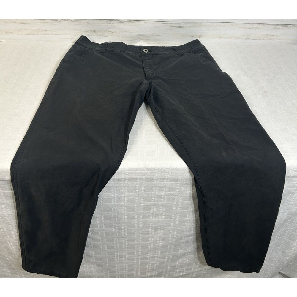 KUHL RESISTOR CHINO 36 x 30 Men Black Dark Gray Pants Stretch Canvas Hiking Work